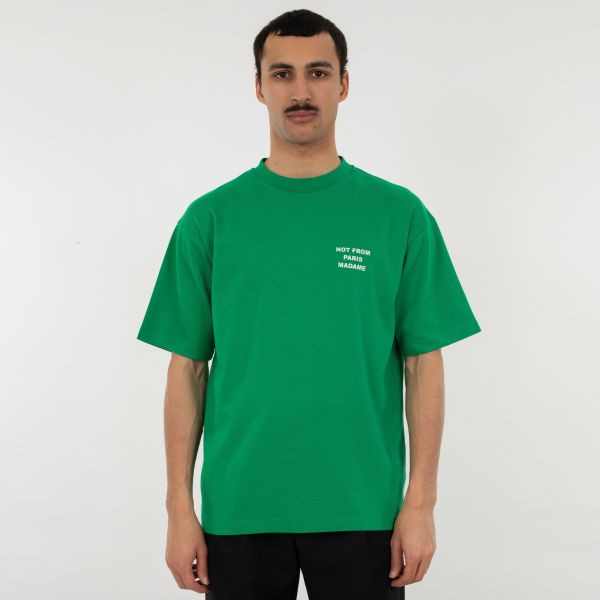 Drôle De Monsieur Slogan T-shirt Groen
