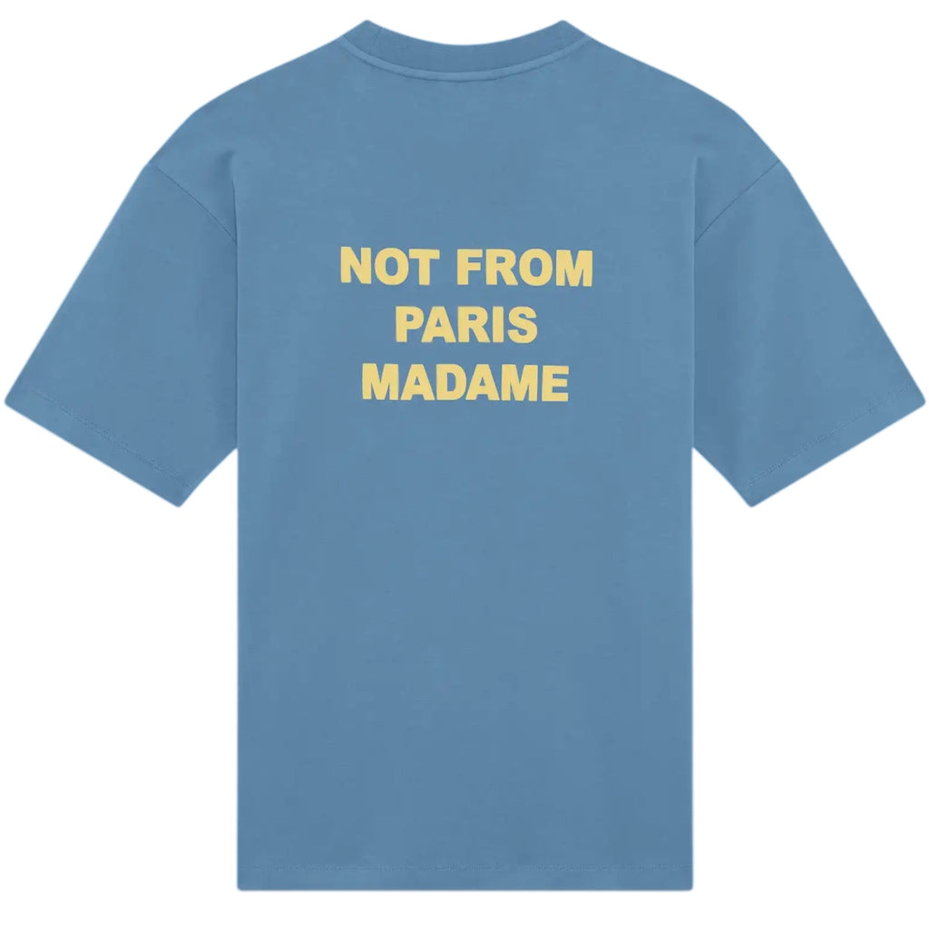 Drôle De Monsieur Slogan T-shirt Blauw