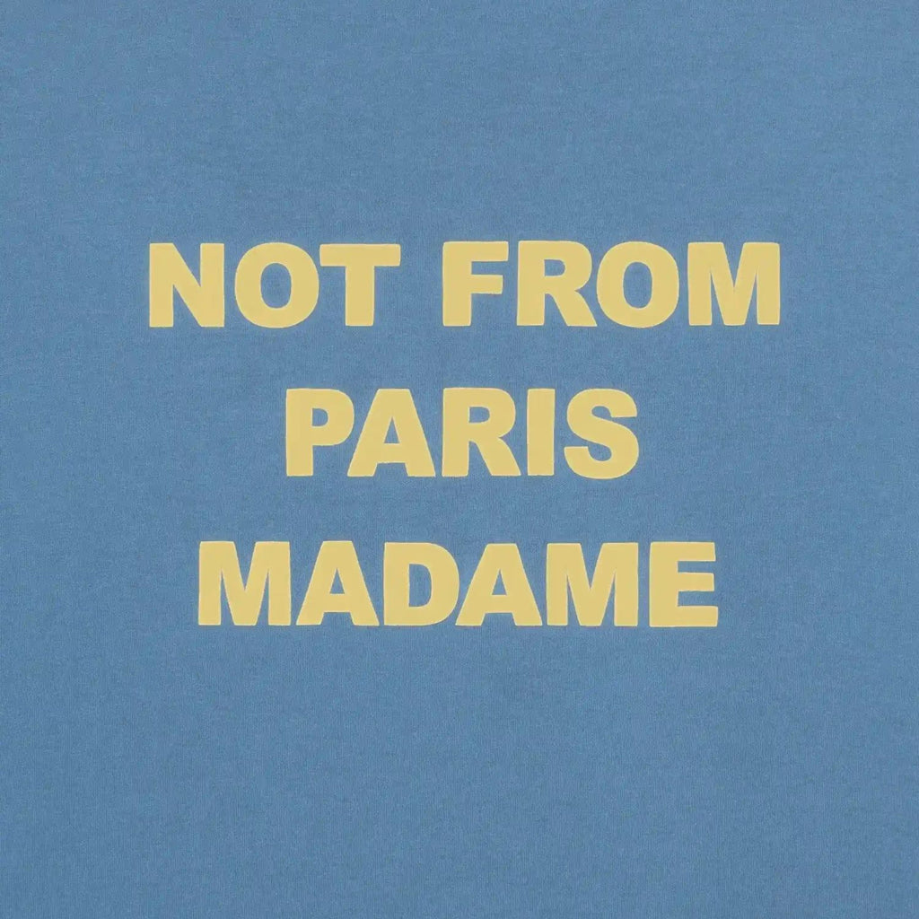 Drôle De Monsieur Slogan T-shirt Blauw