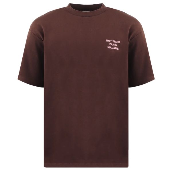 Drôle De Monsieur Slogan T-shirt Bordeaux