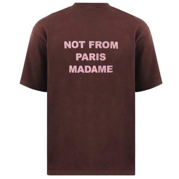 Drôle De Monsieur Slogan T-shirt Bordeaux