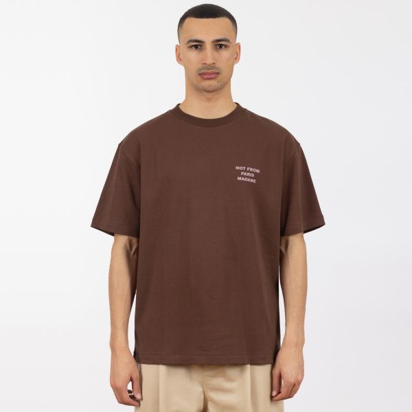 Drôle De Monsieur Slogan T-shirt Bordeaux
