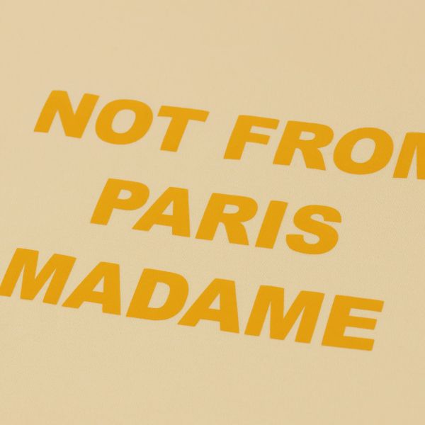 Drôle De Monsieur Slogan T-shirt Geel