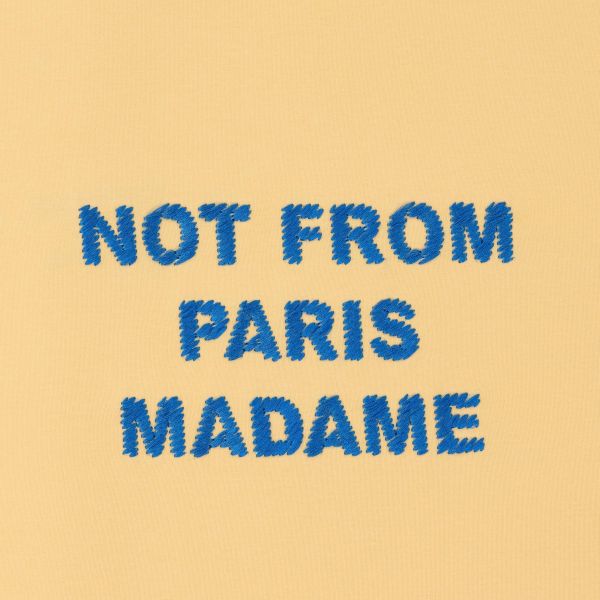 Drôle De Monsieur Slogan T-shirt Geel