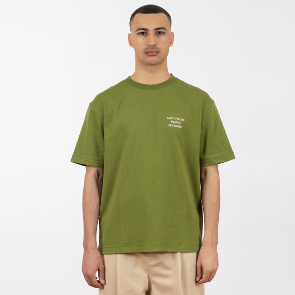 Drôle De Monsieur Slogan T-shirt Groen