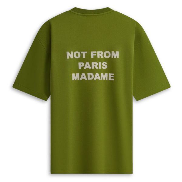 Drôle De Monsieur Slogan T-shirt Groen