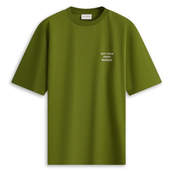 Drôle De Monsieur Slogan T-shirt Groen