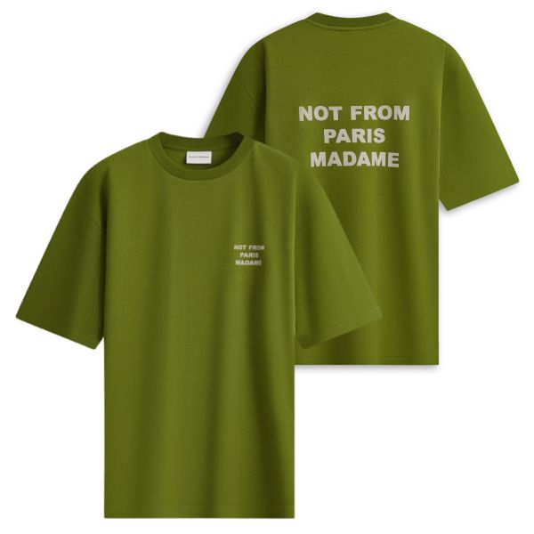 Drôle De Monsieur Slogan T-shirt Groen