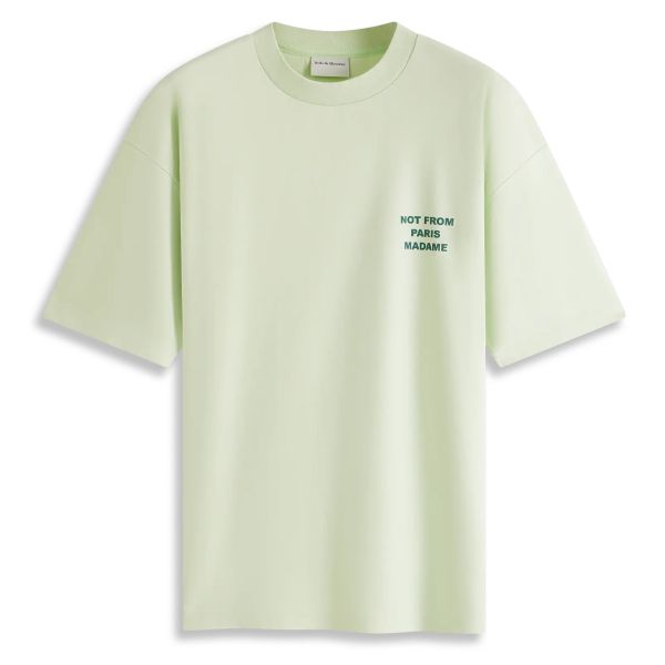 Drôle De Monsieur Slogan T-shirt Licht Groen