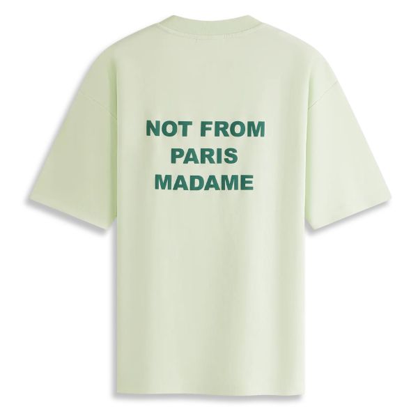 Drôle De Monsieur Slogan T-shirt Licht Groen