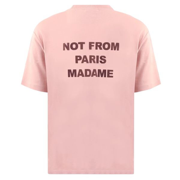 Drôle De Monsieur Slogan T-shirt Roze
