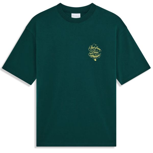 Drôle De Monsieur Slogan Vignes T-shirt Donker Groen