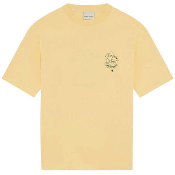 Drôle De Monsieur Slogan Vignes T-shirt Geel
