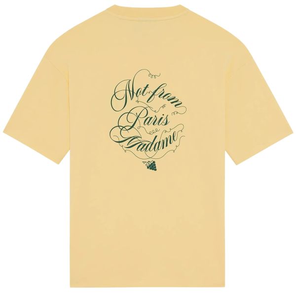 Drôle De Monsieur Slogan Vignes T-shirt Geel