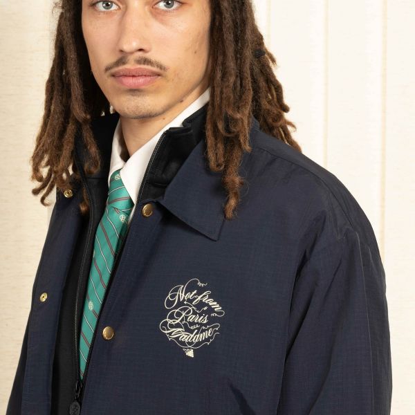 Drôle De Monsieur Slogan Vignes Vest Navy