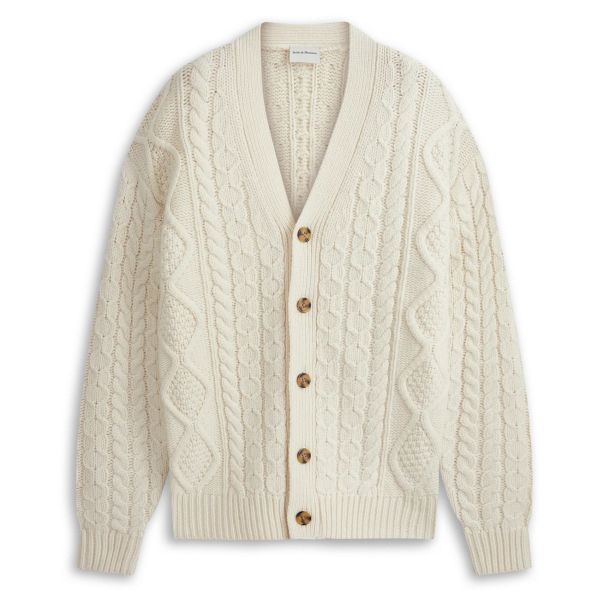 Drôle De Monsieur Torsades Cardigan Off White