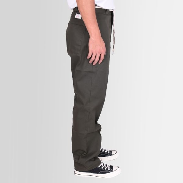 Drôle De Monsieur Twill Broek Donker Groen