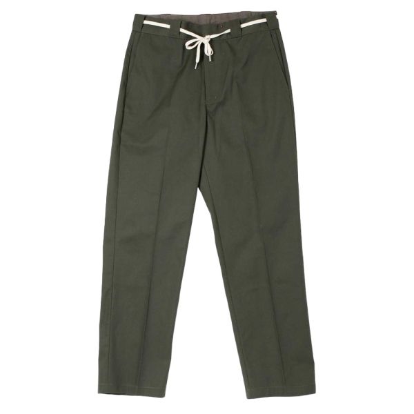 Drôle De Monsieur Twill Broek Donker Groen