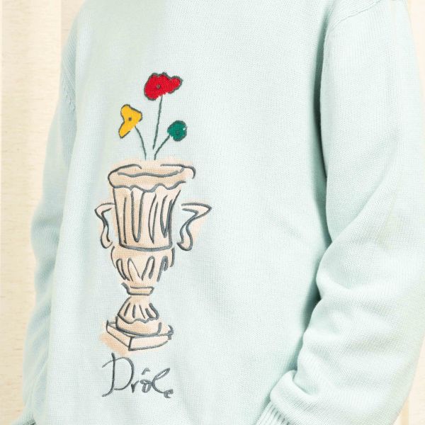 Drôle De Monsieur Vase Sweater Licht Blauw