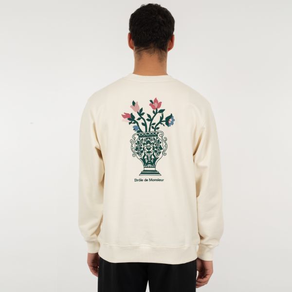Drôle De Monsieur Vase Sweater Off White