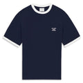 Drôle De Monsieur Contrasted Slogan T-shirt Navy