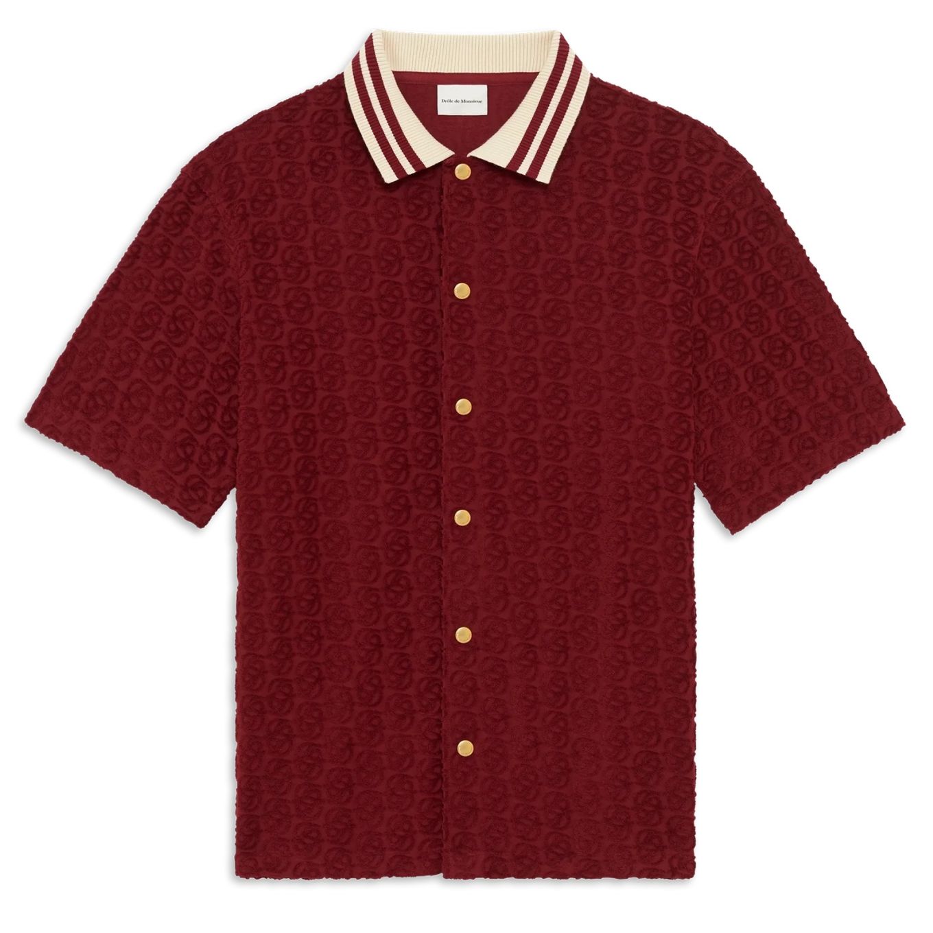 Drôle De Monsieur Monogram Overhemd Bordeaux