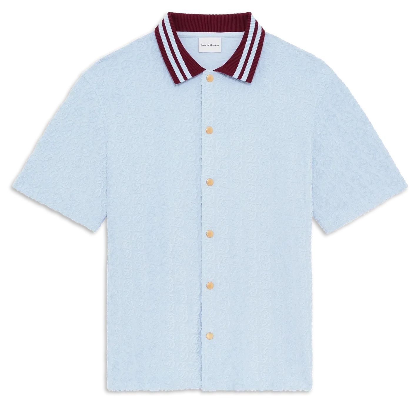 Drôle De Monsieur Monogram Overhemd Licht Blauw