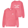 Drôle De Monsieur Washed Slogan Longsleeve T-shirt Roze
