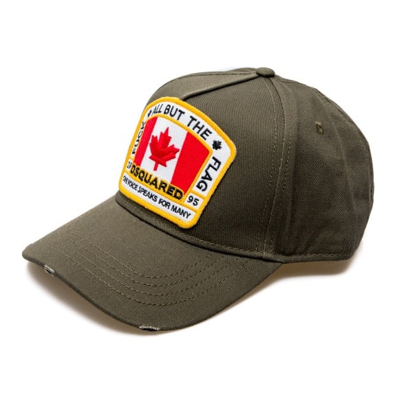 dsquared canadian flag cap groen