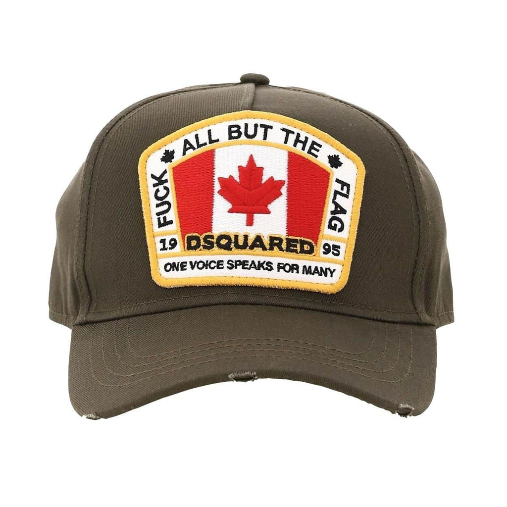 dsquared canadian flag cap groen