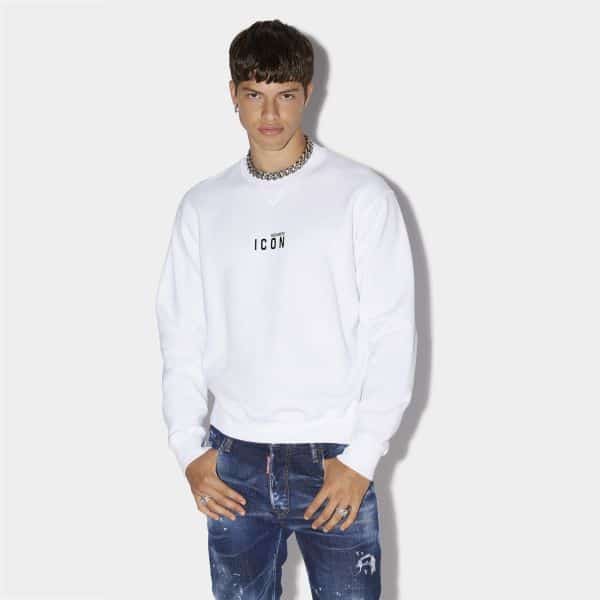 dsquared mini icon sweater wit1