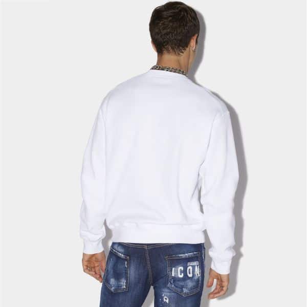dsquared mini icon sweater wit1