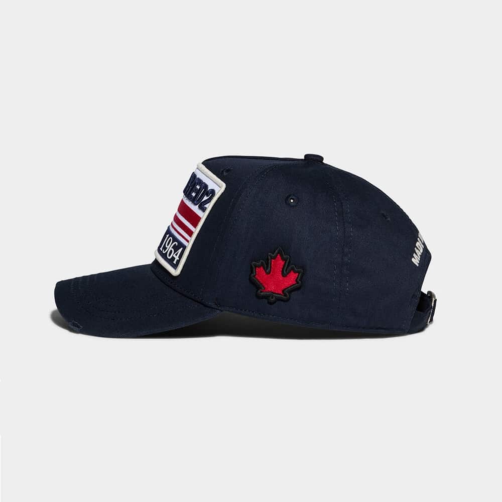dsquared patch cap navy3