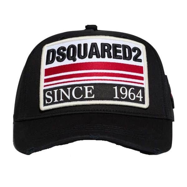 dsquared patch cap zwart