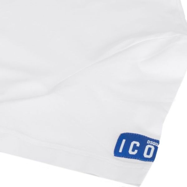 Dsquared2 Basic Icon T-shirt Wit/Blauw