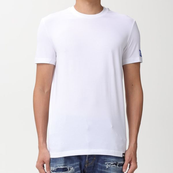 Dsquared2 Basic Icon T-shirt Wit/Blauw