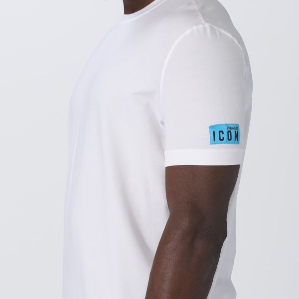 Dsquared2 Basic Icon T-shirt Wit/Blauw
