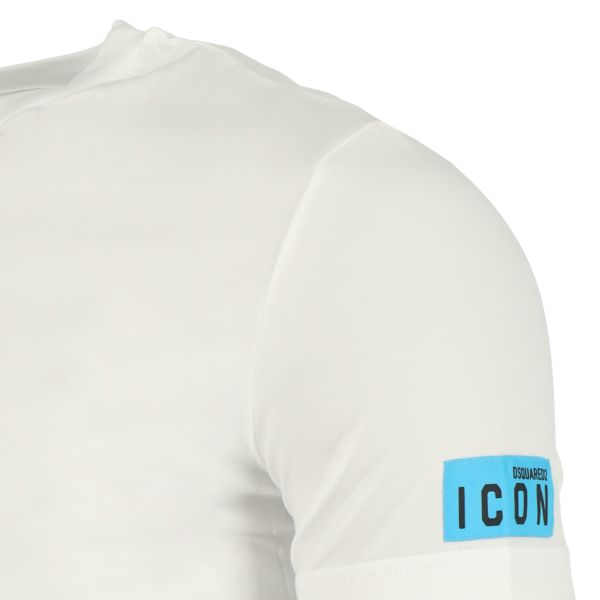 Dsquared2 Basic Icon T-shirt Wit/Blauw