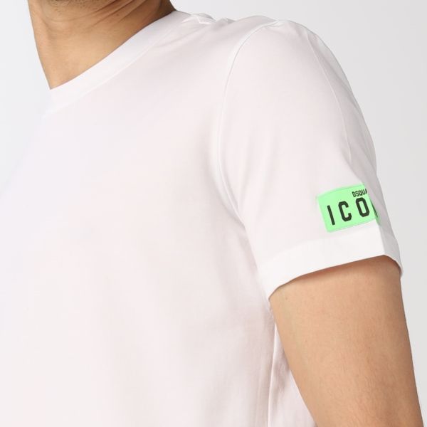 Dsquared2 Basic Icon T-shirt Wit/Groen