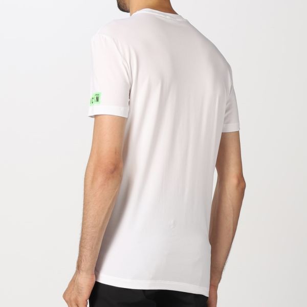 Dsquared2 Basic Icon T-shirt Wit/Groen
