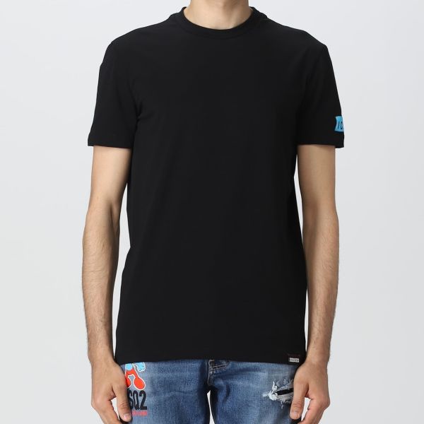 Dsquared2 Basic Icon T-shirt Zwart/Blauw