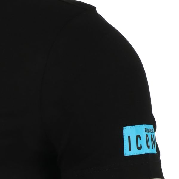 Dsquared2 Basic Icon T-shirt Zwart/Blauw