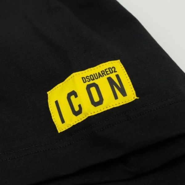 Dsquared2 Basic Icon T-shirt Zwart/Geel