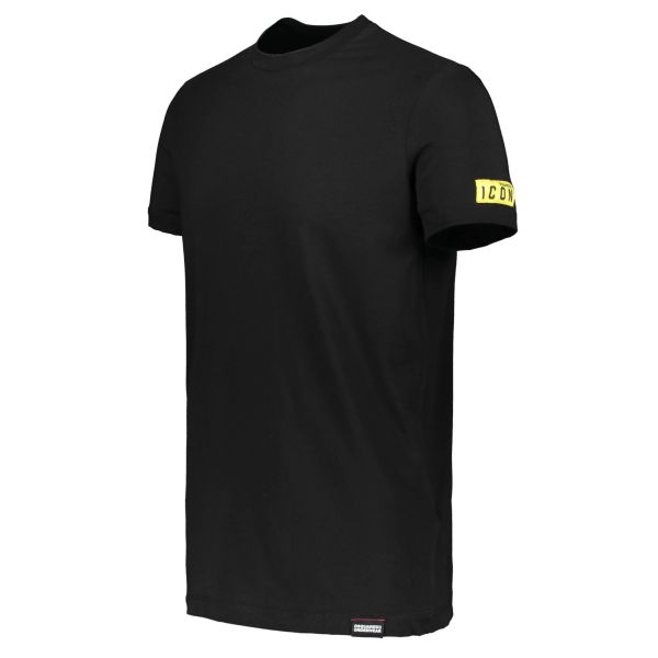 Dsquared2 Basic Icon T-shirt Zwart/Geel