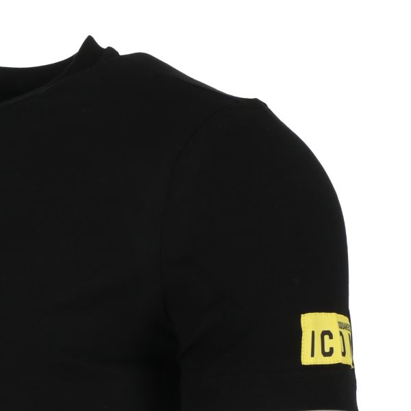 Dsquared2 Basic Icon T-shirt Zwart/Geel