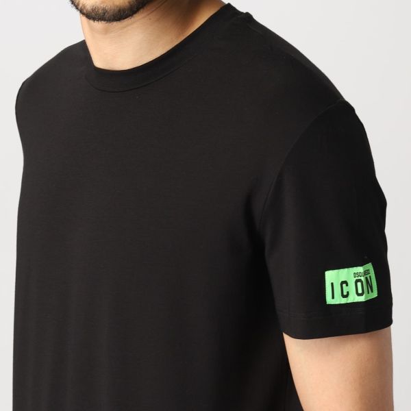 Dsquared2 Basic Icon T-shirt Zwart/Groen