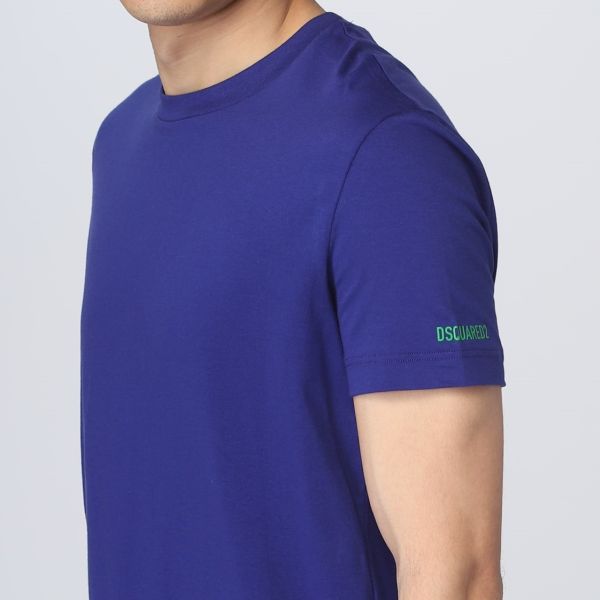 Dsquared2 Basic Logo T-shirt Donker Blauw