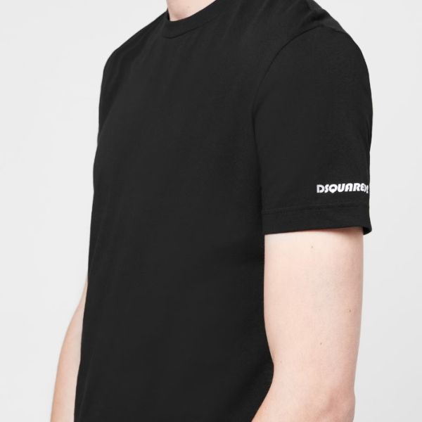 Dsquared2 Basic Logo T-shirt Zwart