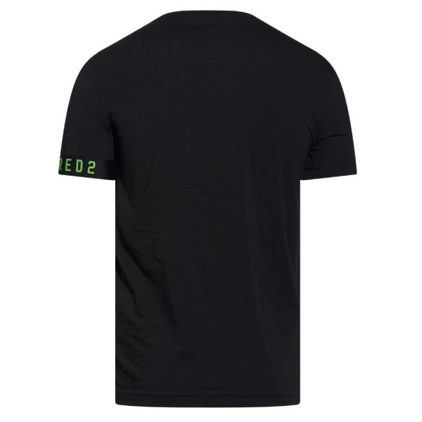 Dsquared2 Basic Technicolor T-shirt Zwart/Groen