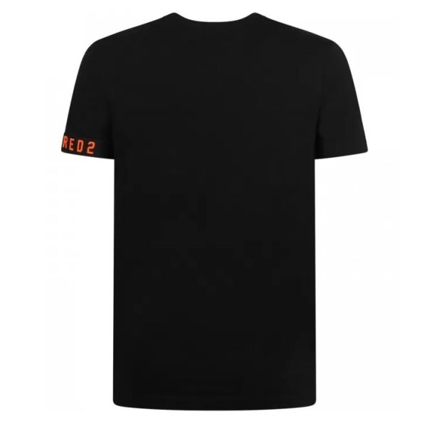 Dsquared2 Basic Technicolor T-shirt Zwart/Oranje